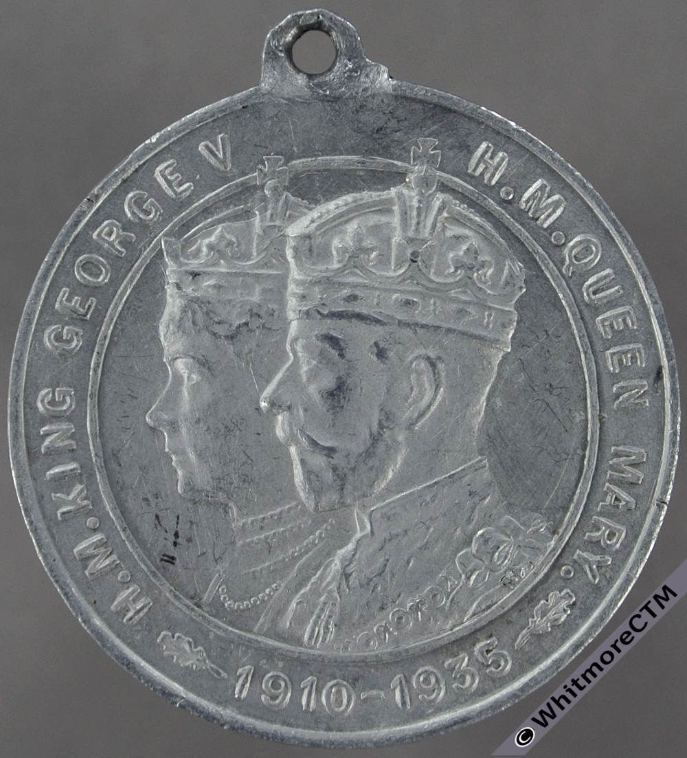 Worksop 1935 George V Jubilee Medal 32mm WE5682Q Aluminium By Fattorini