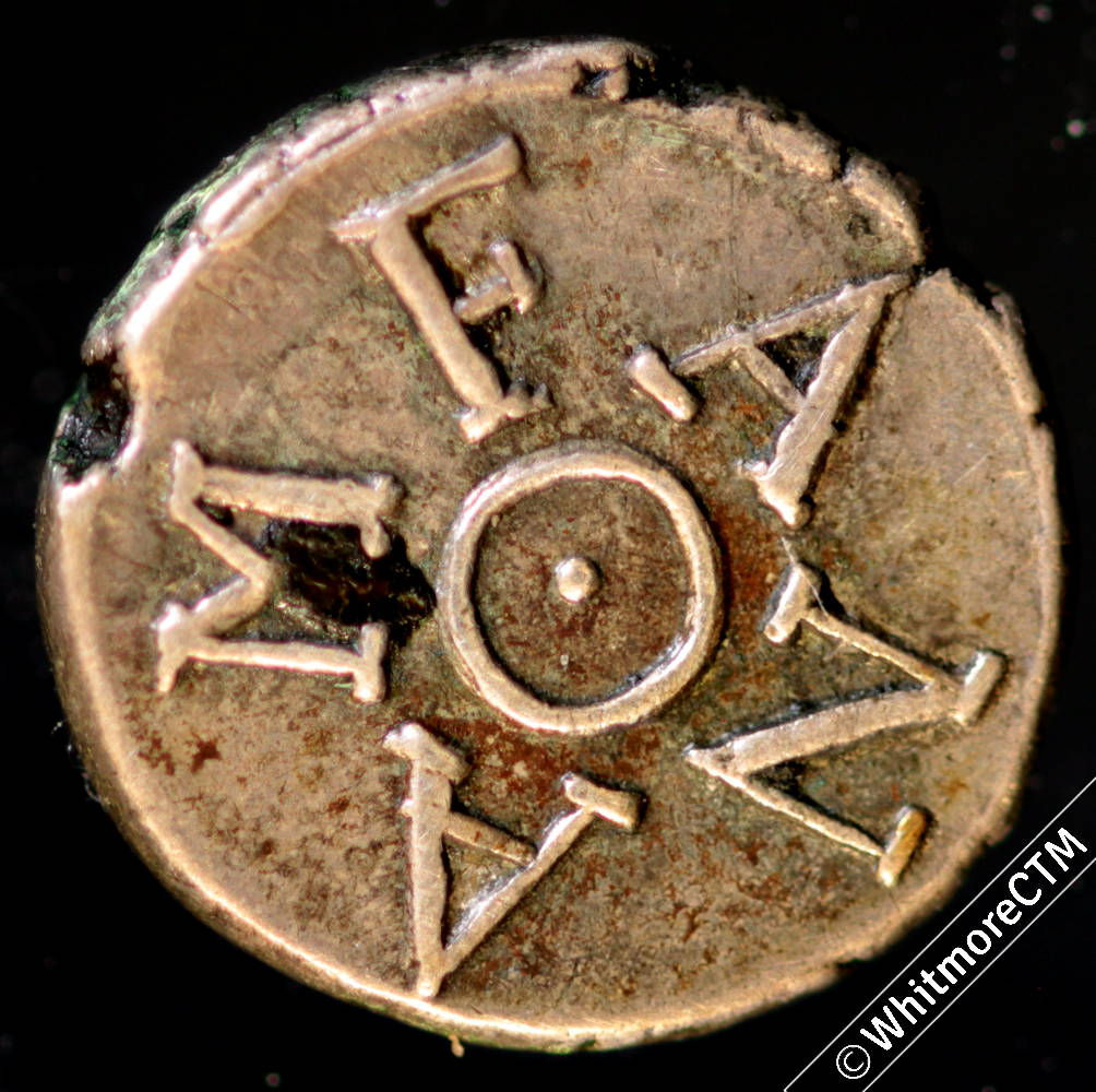 1814-15 Ceylon Fanam Token 9mm Silver KM# 83