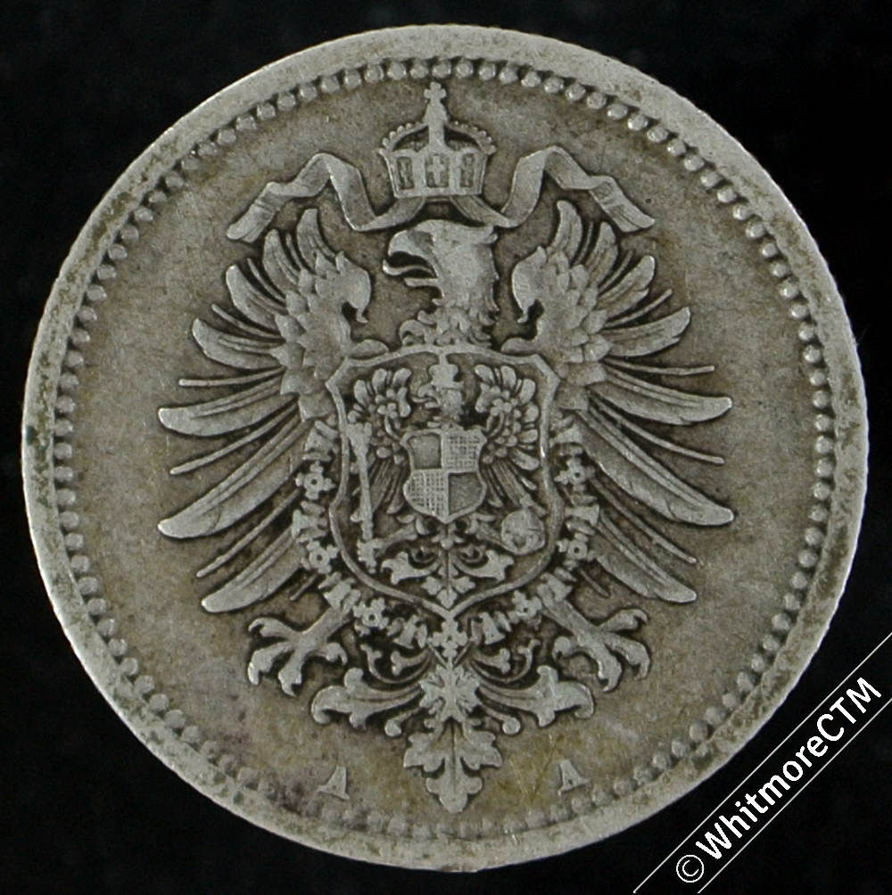 1875 Germany 50 Pfennig 1875A