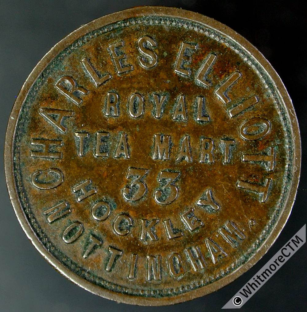 Unofficial Farthing Nottingham 4070 Charles Elliott Royal Tea Mart - Rare
