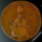 18th Century Halfpenny Guildford 9 Town Arms / Bishop Blaize with woolsack.