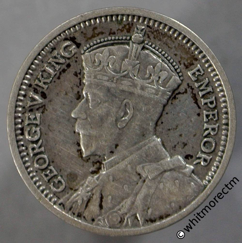 1933 New Zealand 3 Pence - George V obv