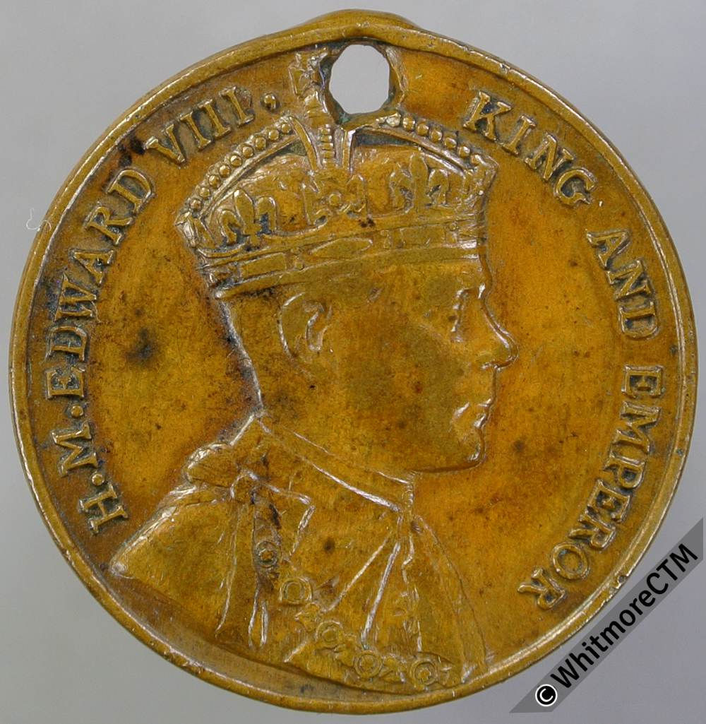 25mm Edward VIII Crowned bust R.  Uniface Bronze Giordino 193