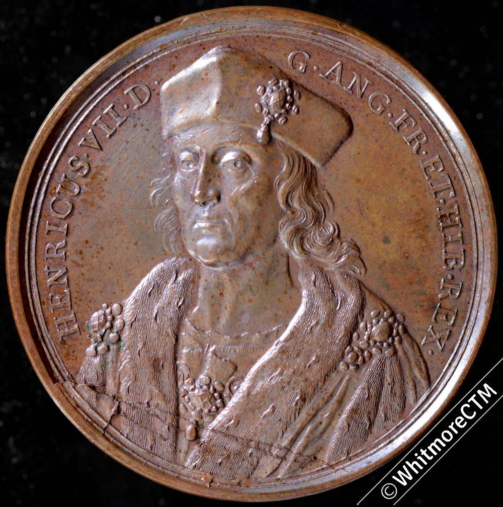 Kings of England Series Medal 40mm Henry VII - Dassier Original - Bronze