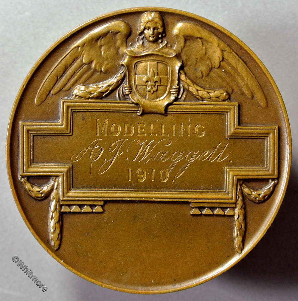 Lincoln 1910 Art & Industrial Exhibition Medal 51mm Bronze