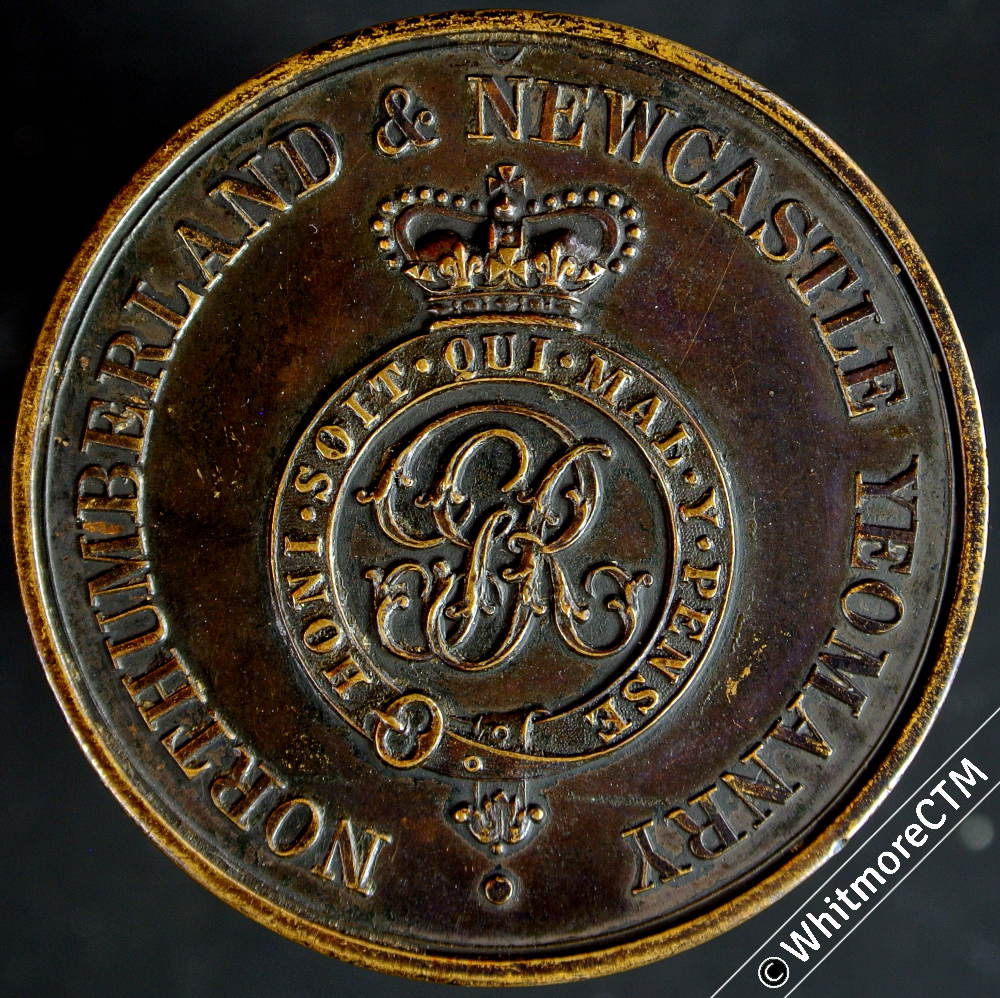 1820 Northumberland & Newcastle Yeomanry Medal 38mm Unsigned - Copper