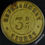 Thumbnail: Leeds Refreshment token 27mm Thornton's New Music Hall  Briggate / 3D