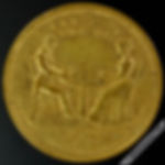 Mints Token Manufacturers Birmingham 25mm S. Hiron Medallist. Gilt Brass