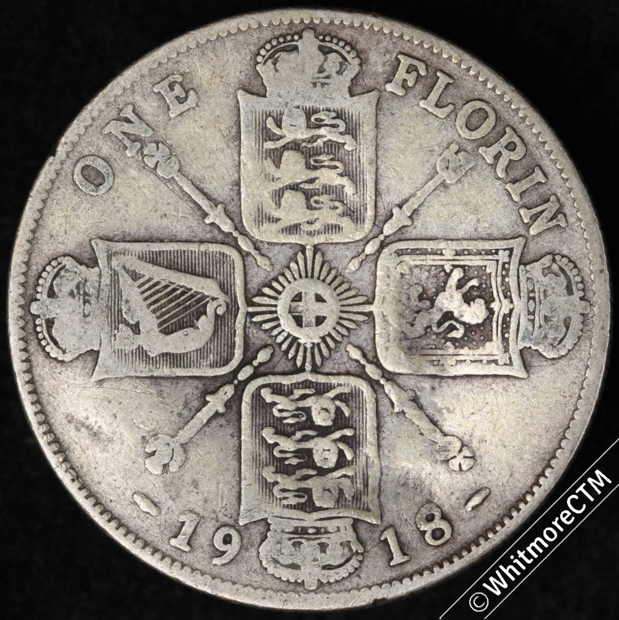 1918 George V Florin - 2 shilling