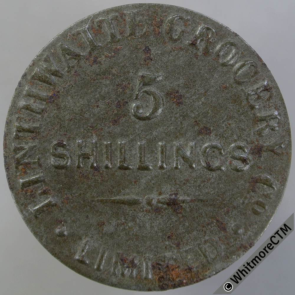 Linthwaite York Bonus Token 30mm 5 shillings - Grocery Co. Bracteate iron