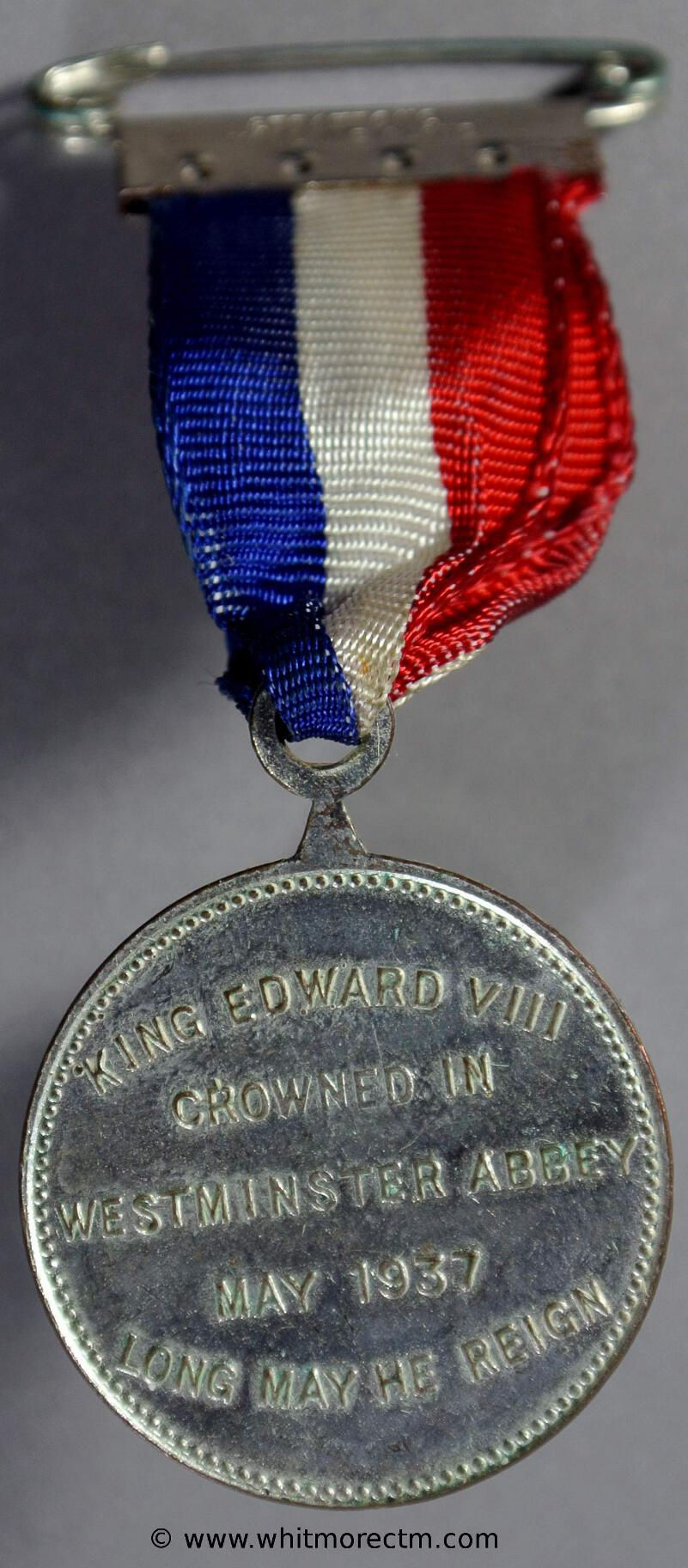 1937 Intended Coronation Medal 24mm Edward VIII WE6740A1 Silvered bronze