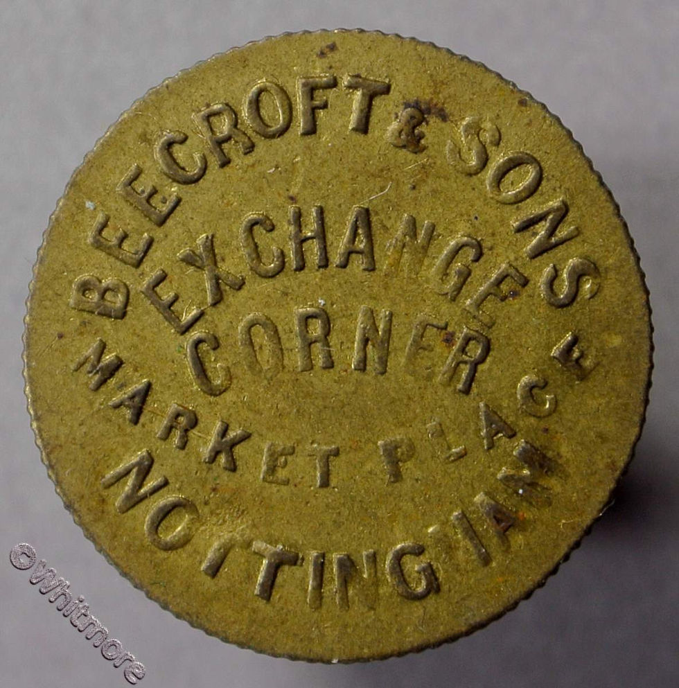 Imitation Half Guinea Nottingham N5450 Beecroft Exchange Corner Market Place