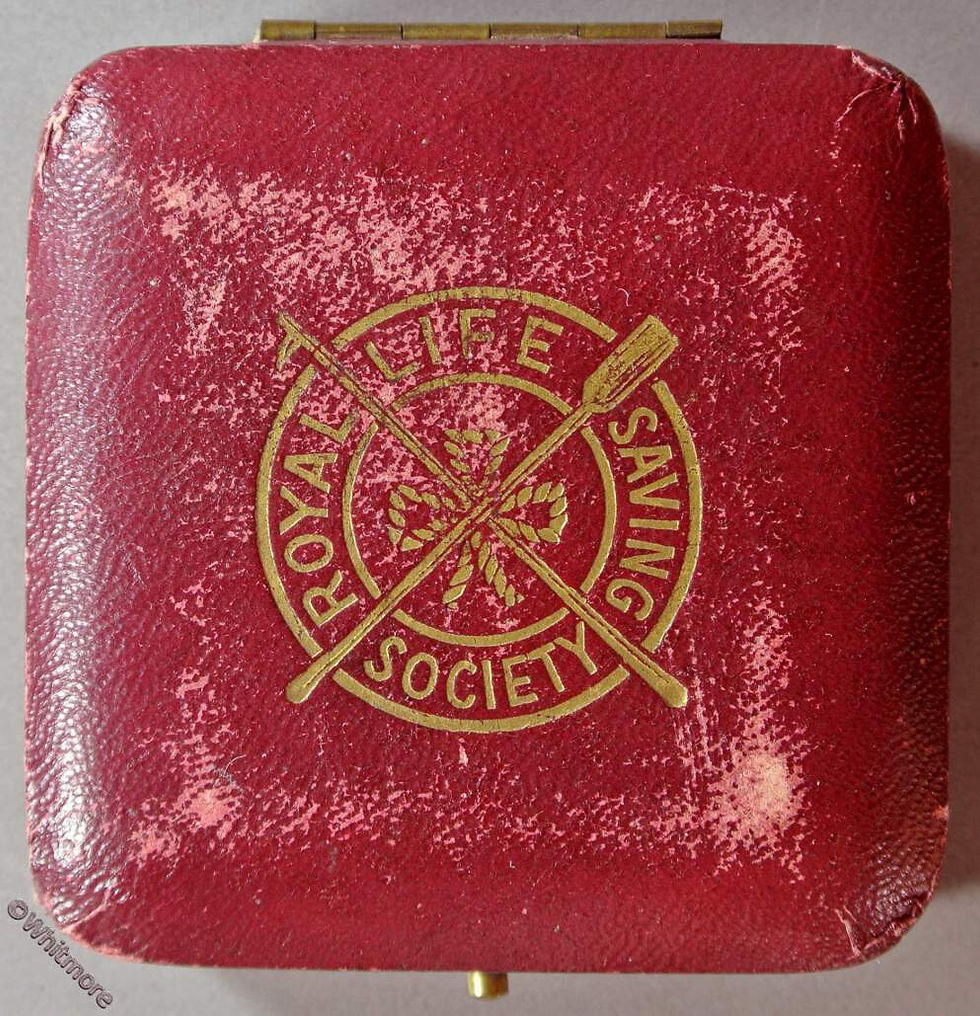 Thumbnail: 1938 Royal Life Saving Society Medal 33mm box Bronze with suspender