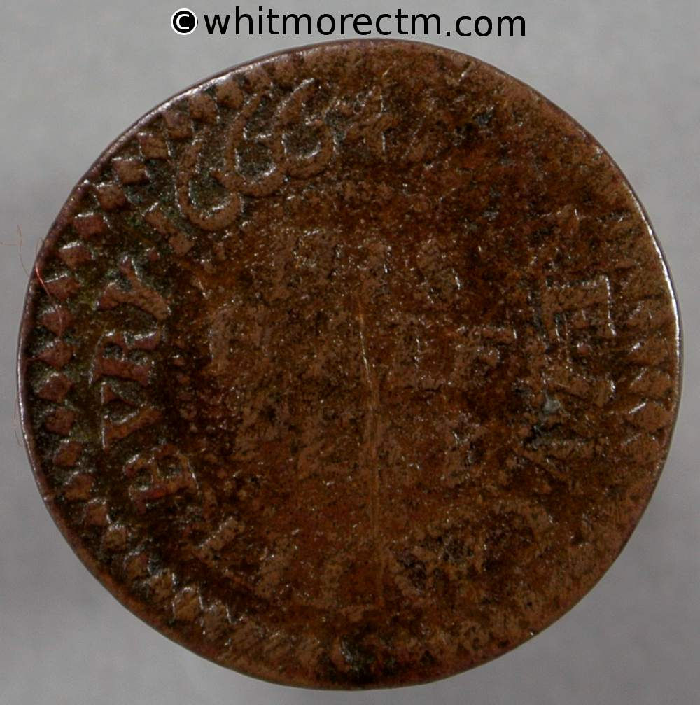17th Century Token Canterbury 54 Tho Enfield in Mercery Grocers Arms 1666