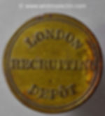 Armed Forces Token 26mm London Recruiting Depot Stamped DINNERS 365 Yarwood 97 - obv