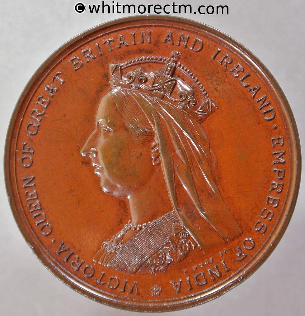 Thumbnail: 1887 Golden Jubilee Queen Victoria Medal 38mm B3291 A.Wyon - Bronze