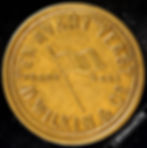 Thumbnail: Bonus Token - ( London ) 27mm 2D D.Wilkin & Co. "En Avant Yeast" + Flag, Brass