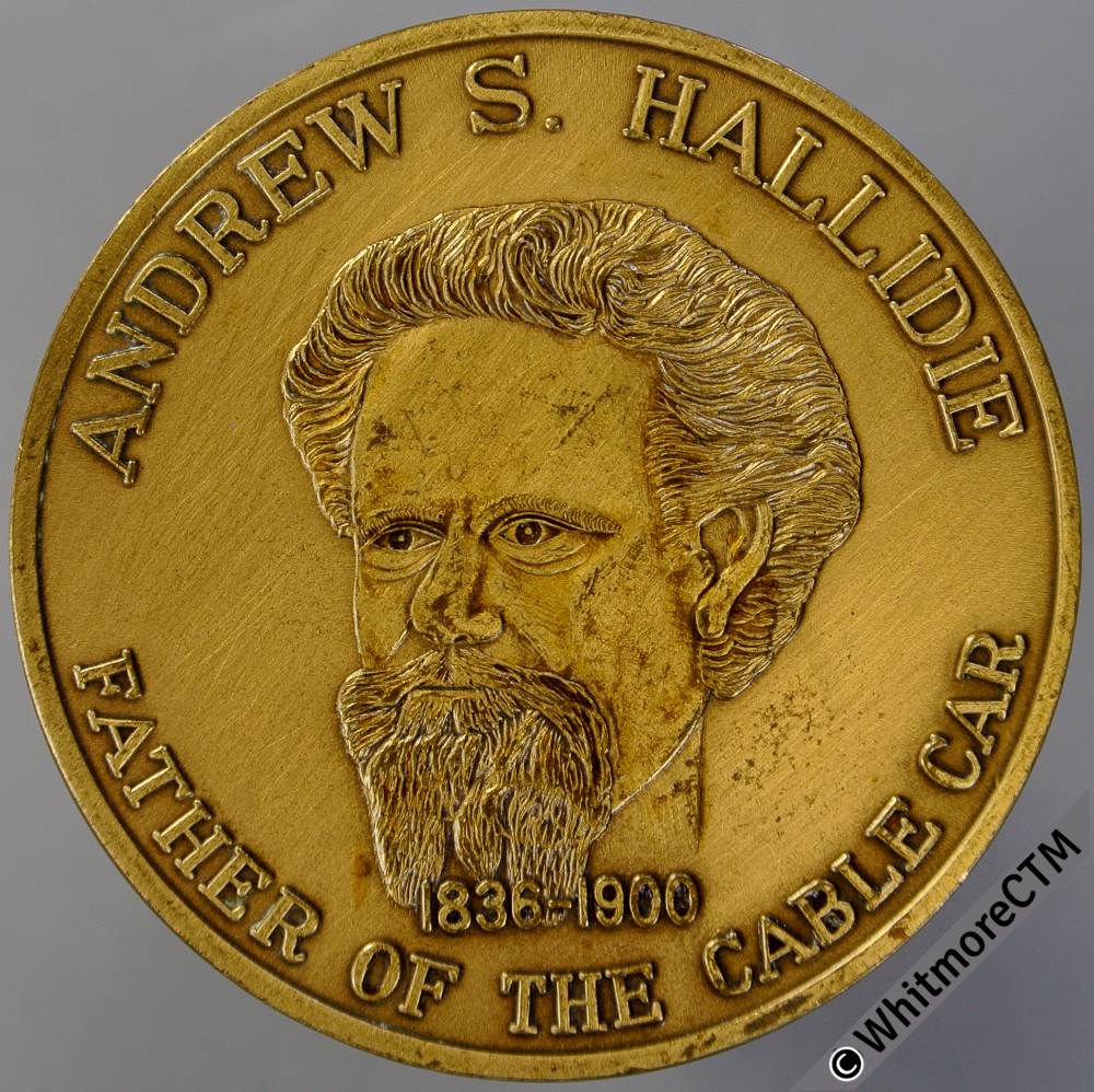 USA 1973 San Francisco Centenary of Cable Cars Medal 38mm Hallidie. Bronze