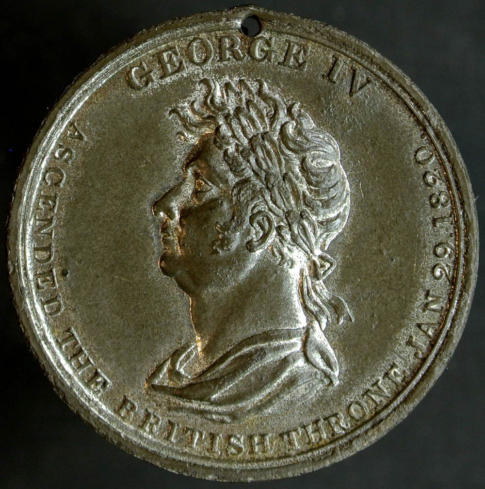 1821 Coronation of George IV Medal 34mm B1083 Rare, White Metal