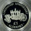 Thumbnail: 1995 Alderney £1 Coronation Anniversary Silver Proof in capsule