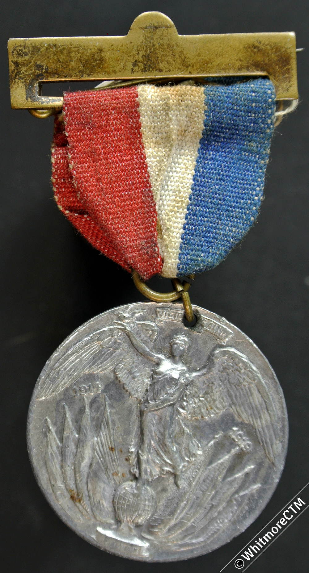 Sheffield 1919 Peace Medal 32mm White metal - Angel on globe WM
