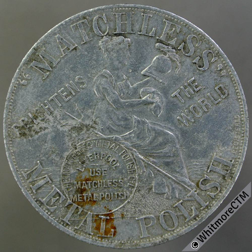 1912 Calendar Medal Matchless Metal Polish 38mm Britannia cleaning