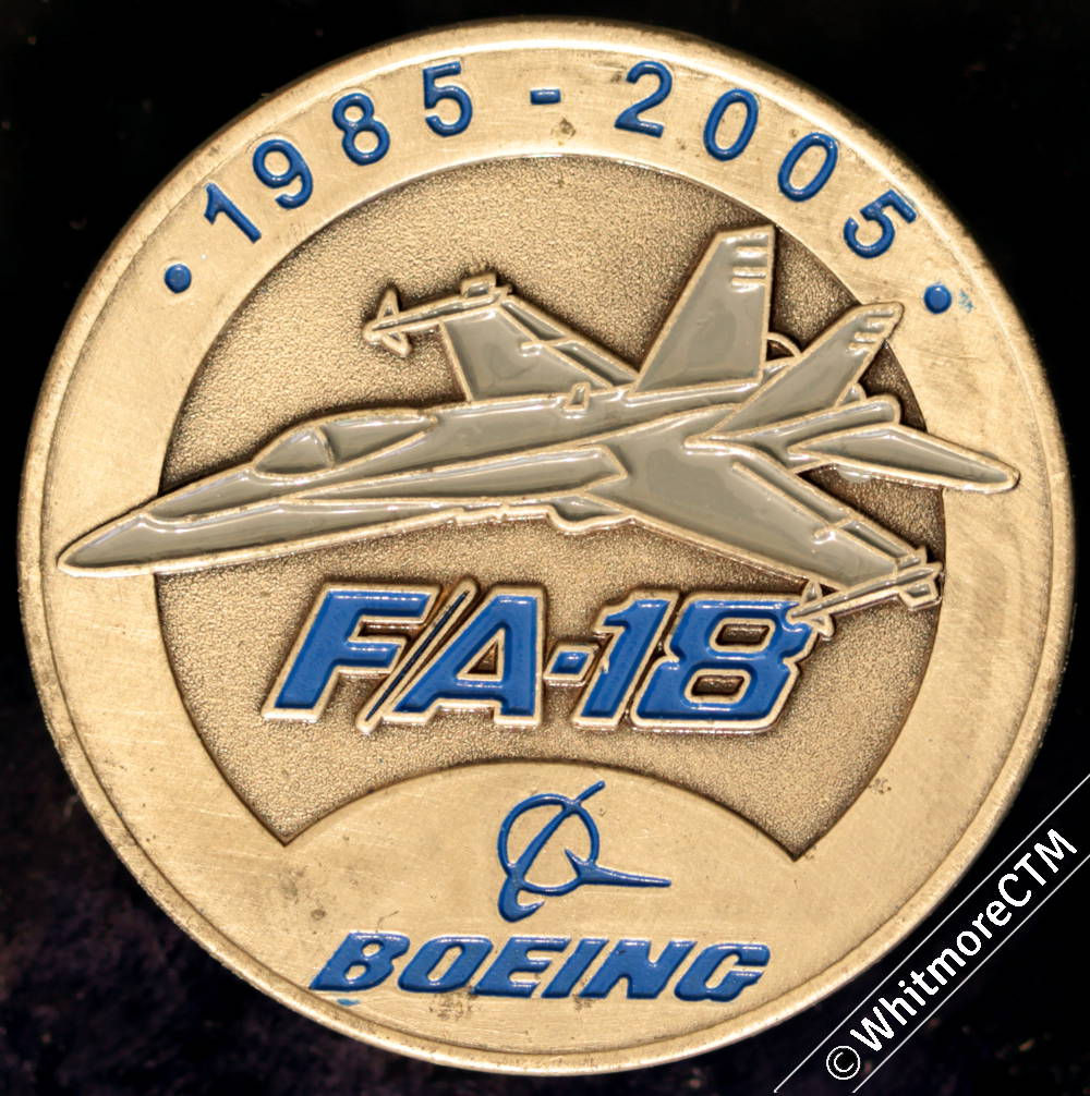 2005 Australia 20th Anniversary of R.A.A.F Medal 39mm Silvered Bronze, Enamelled