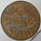 Thumbnail: 18th Century Halfpenny Sandwich 39 Ancient sloop / Arms. Thomas Bundocks edge