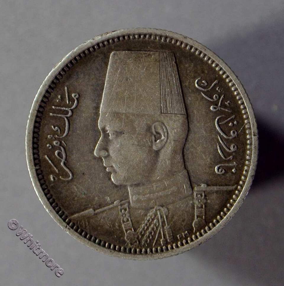 1937 Egypt 2 Piastres coin - Y83