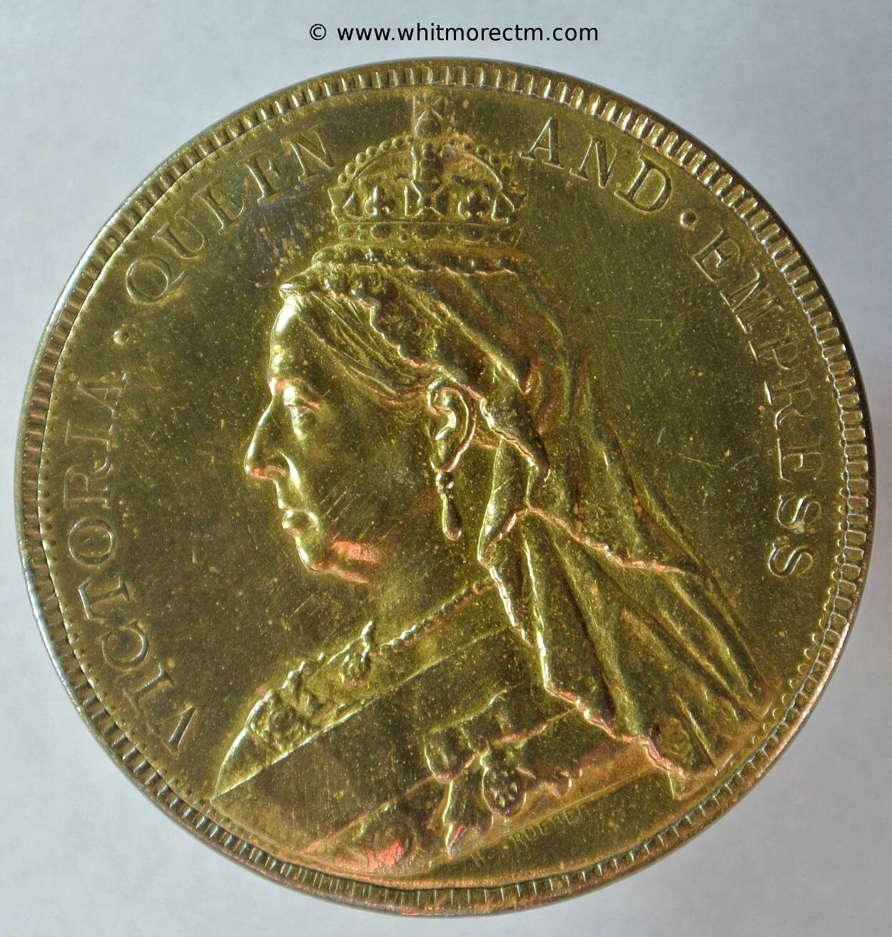 1897 Victorian Era Exhibition Medal 38mm B3625 Earls Court Gigantic wheel