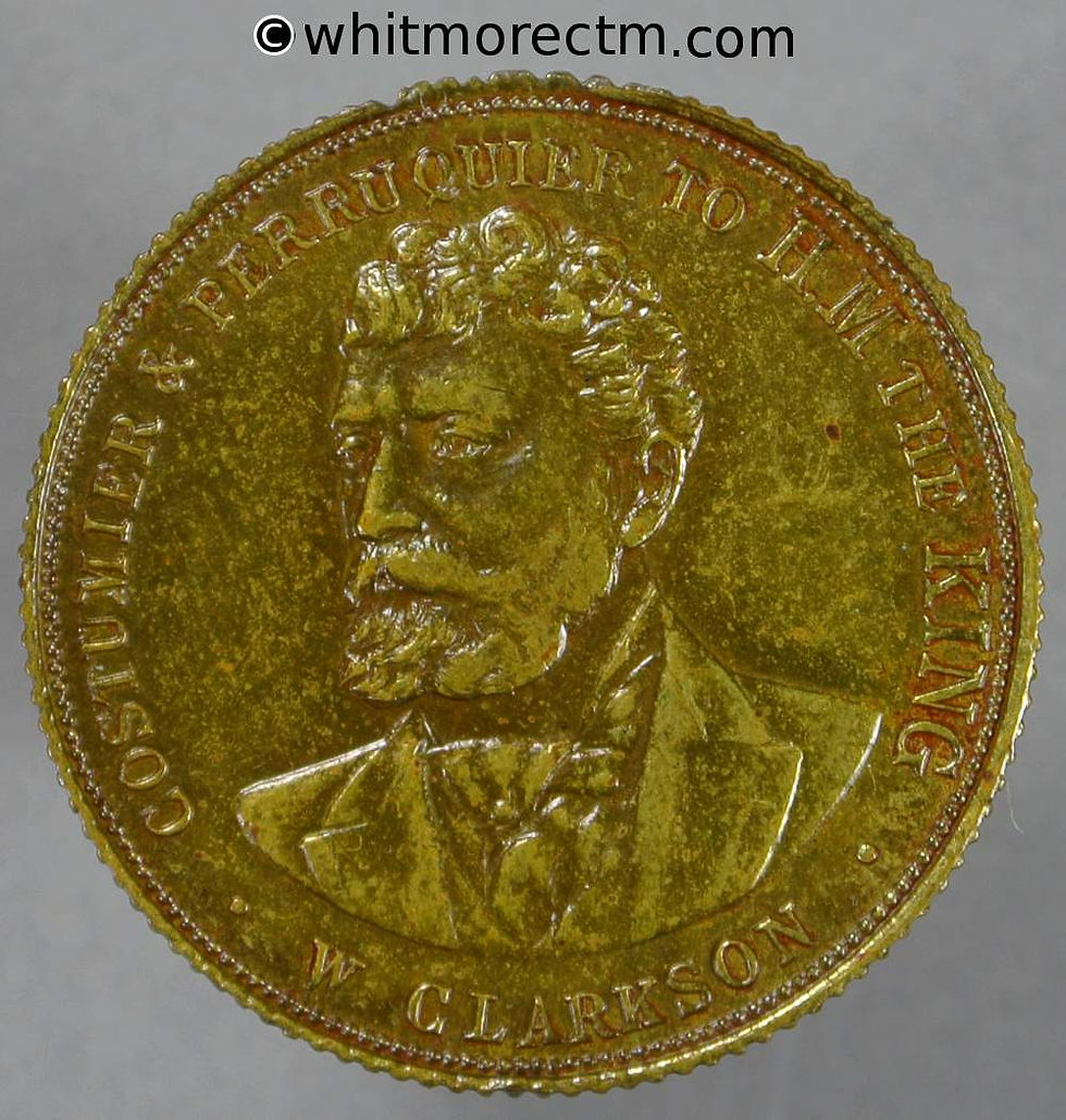 1901 Accession of Edward VII Medallion 24mm WE4020C - W.Clarkson Costumier