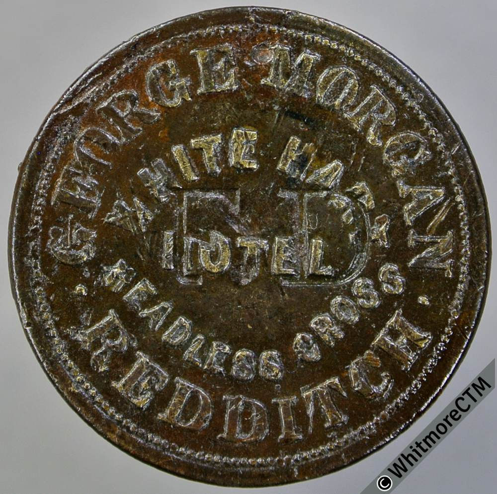 Headless Cross Redditch Inn / Pub Token W2230 White Hart Hotel C’marked FD