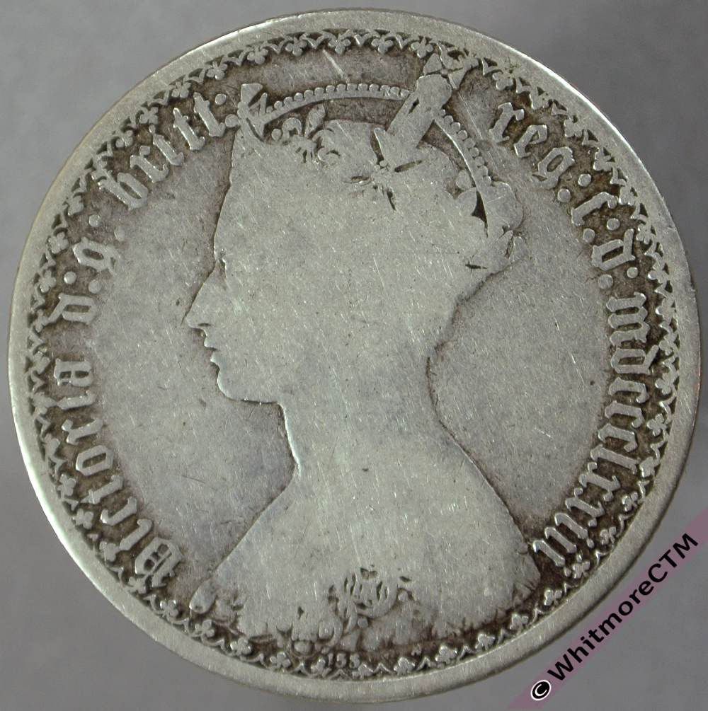 1873 British Gothic Head Florin 2/-   Die 155