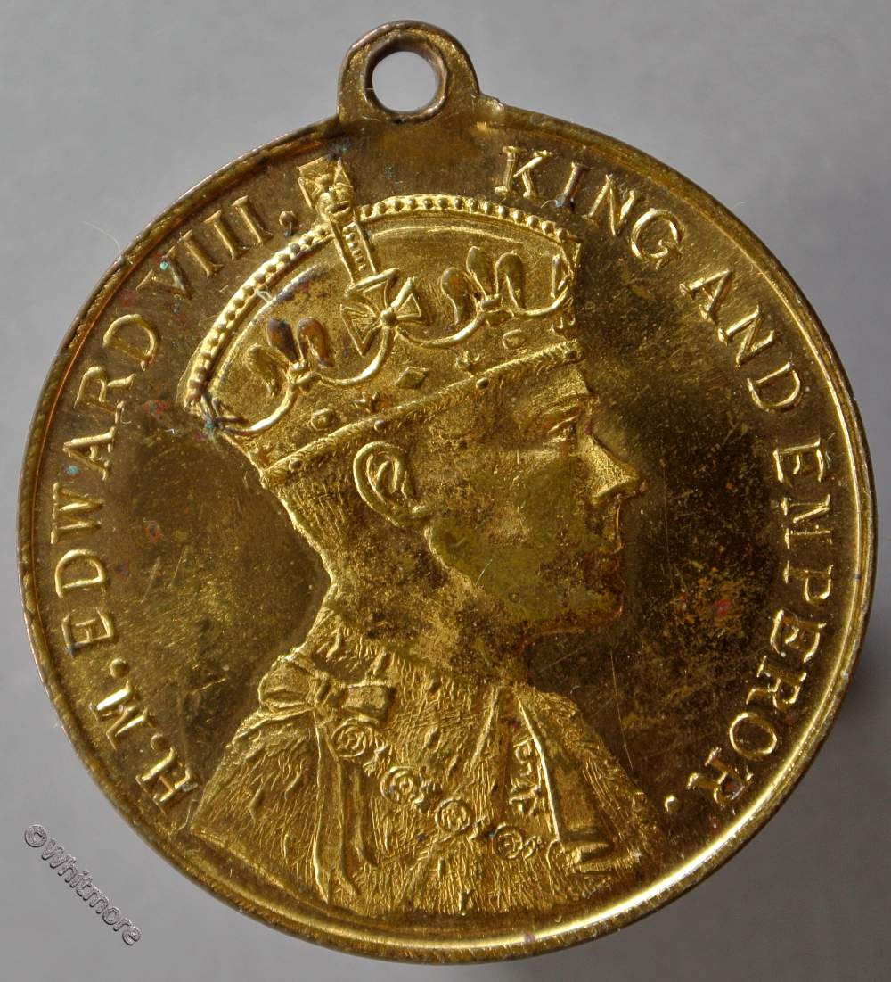 1937 Coronation Medal obv Edward VIII 32mm Crowning ceremony as WE6570I but smaller