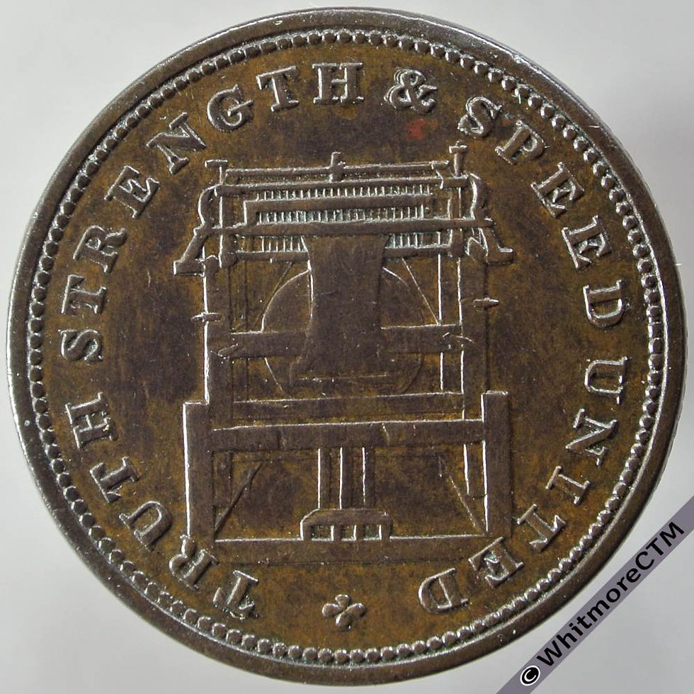 19th Century Halfpenny London 835 1814 - Cleaned