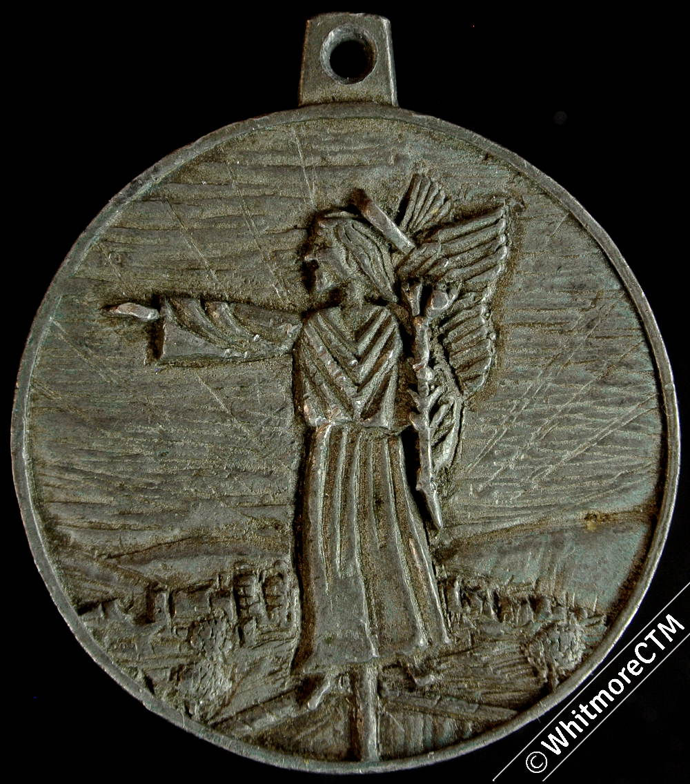 Guildford Running stag below Cathedral / Angel Medal 46mm W.M