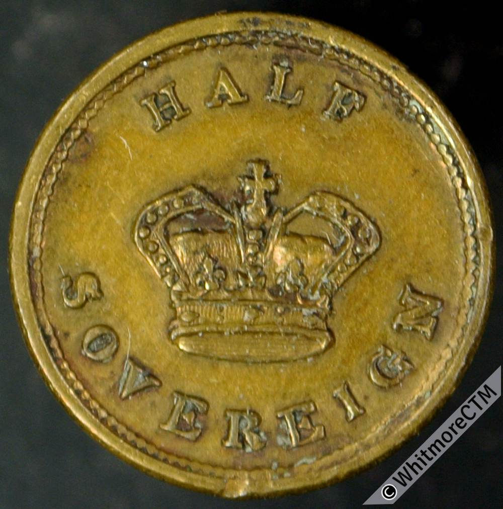 Coin Weight 21mm W2291b Half Sovereign  Crown / Raised rim only.