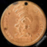 Ticket Pass Token 32mm Sloper's Club. Ally Slopers Half Holiday, Stamped number