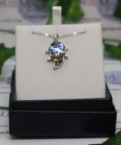 Paua Shell Leaf Necklace