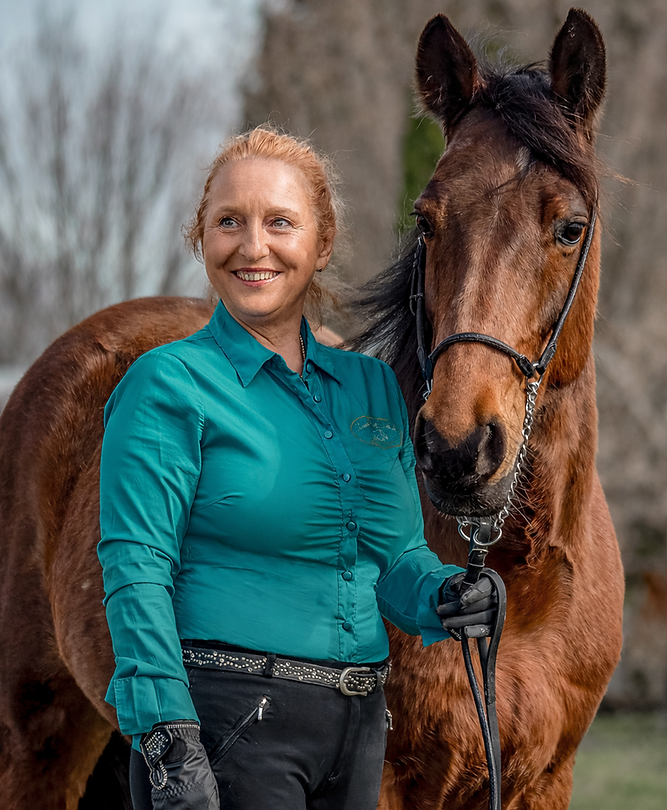 Monika Müller und ihr Pferd Bonnie