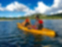 couple kayaking in St. Croix's biobay with Virgin Kayak Tours