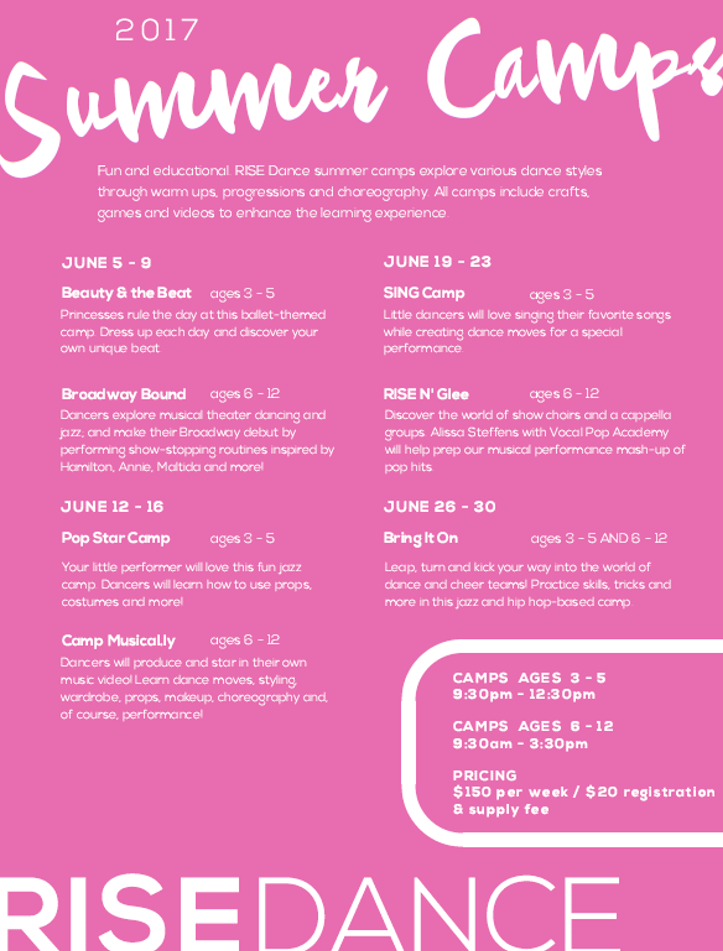 RISE DANCE CAMPS