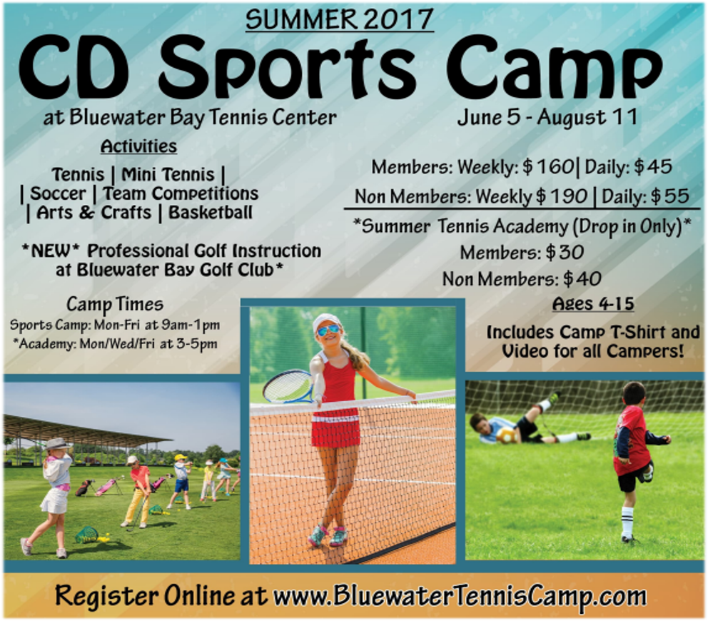 bluewater tennis sports camp 2017