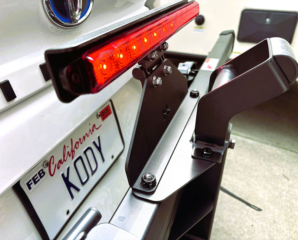 Thumbnail: Kody Technologies single 16" sequencing (small) bike rack light for the Cravot CyberRack bike rack.