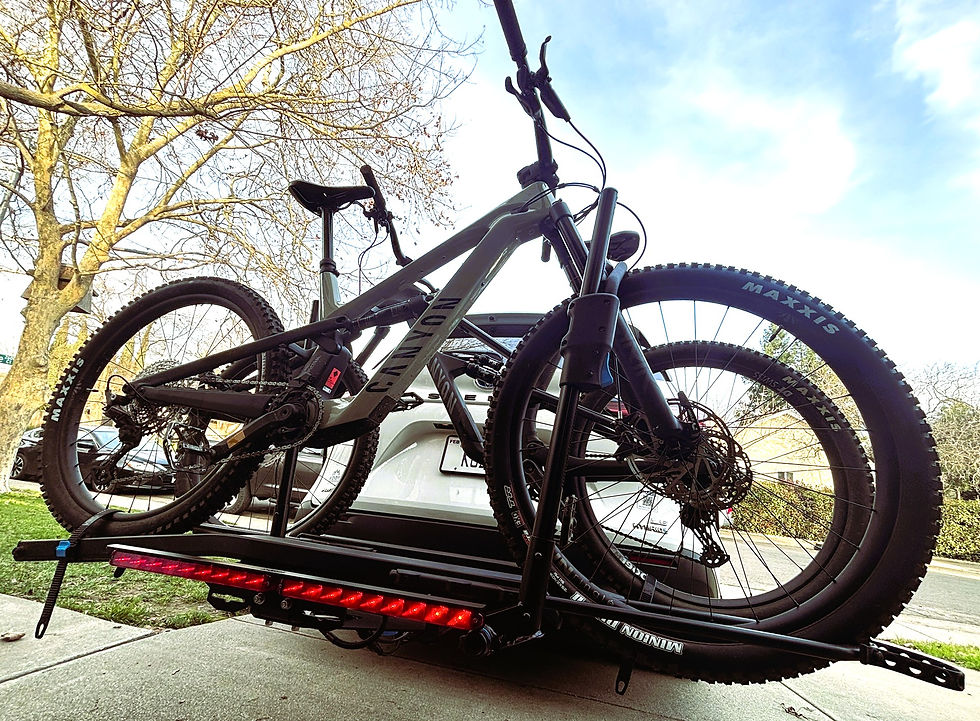 Kody Technologies medium size bike rack light on a RockyMounts GigaWatt bike rack.