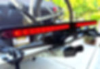 Thumbnail: Kody Technologies double 16" bike rack light on a Yakima StageTwo bike rack.