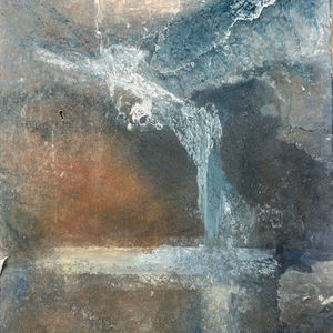 Seensucht (Sehnsucht) gemische Technik / Papier, 37 x 54 cm