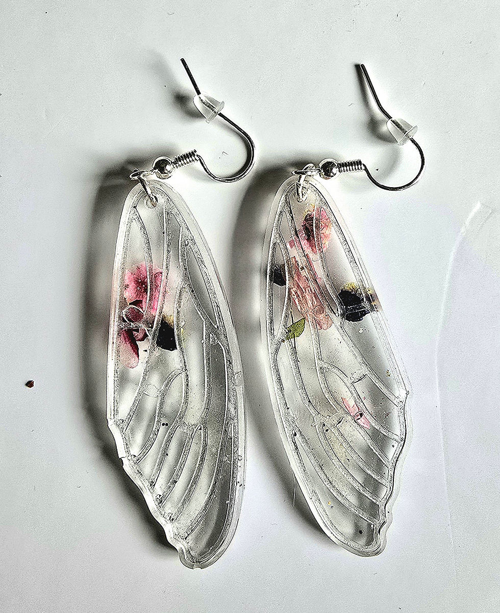 Resin Fairy Wing Earrings