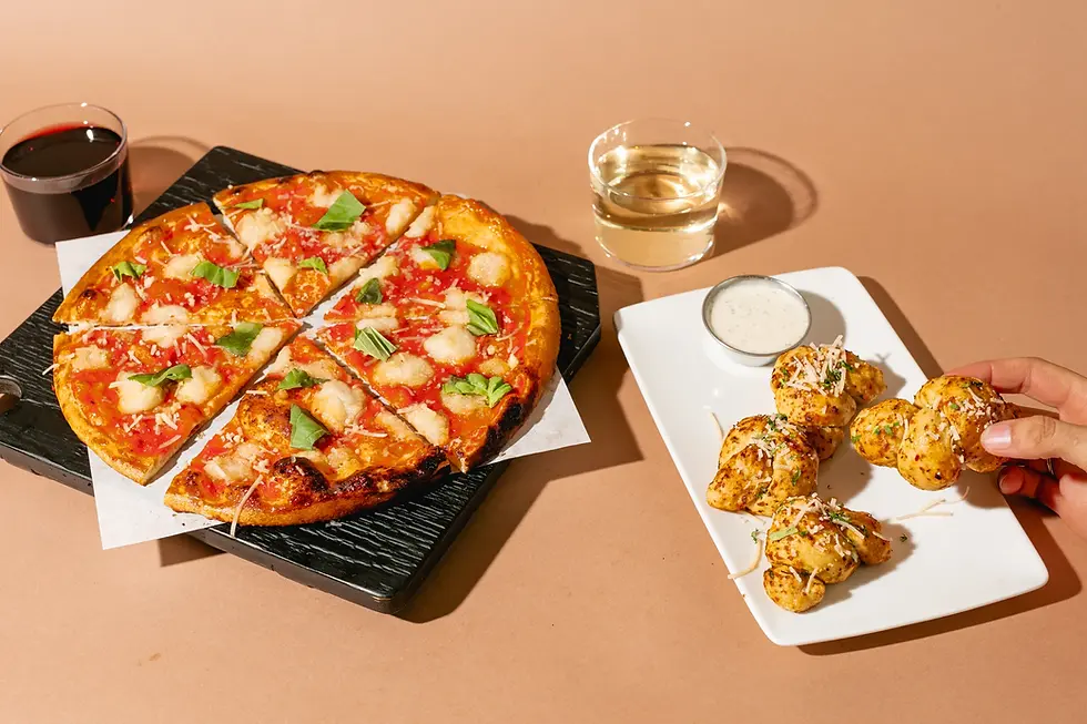 Virtuous Pie Margherita + Garlic Knots .webp