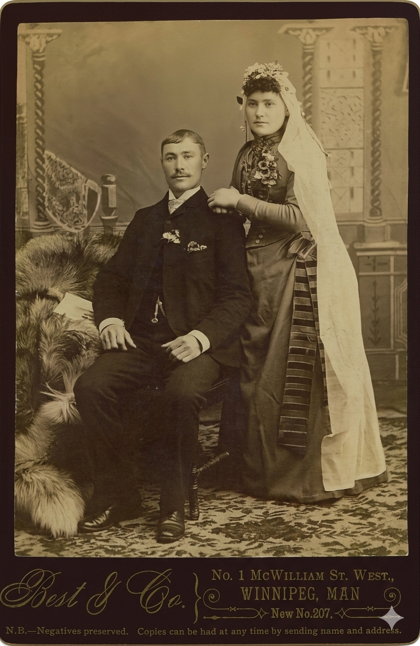Tom and Ingibjorg Johnston (1887) from the author's photo collection